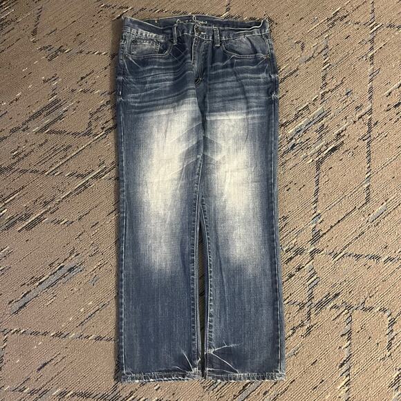 Y2K Baggy Skater Acid Washed Faded Jeans 36Wx30L - Picture 1 of 4